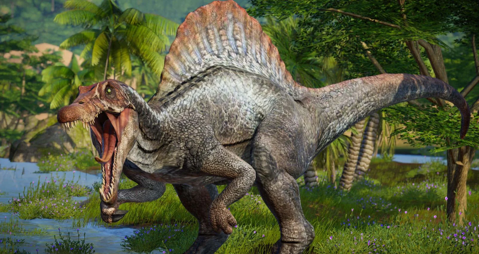 A Spinosaurus with a large sail